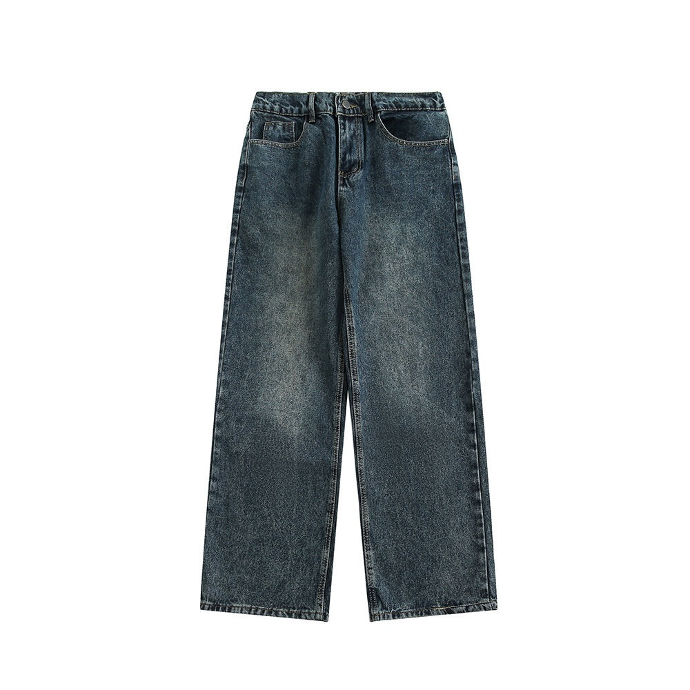 American Style Trend Washed Straight Jeans