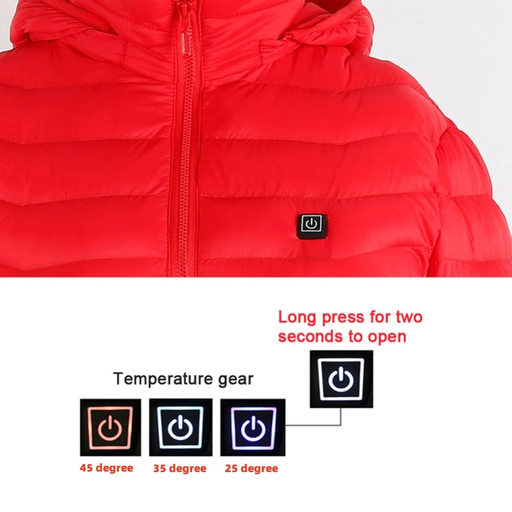 New Heated Jacket Coat USB Electric Jacket Cotton Coat Heater Thermal Clothing Heating Vest Men&