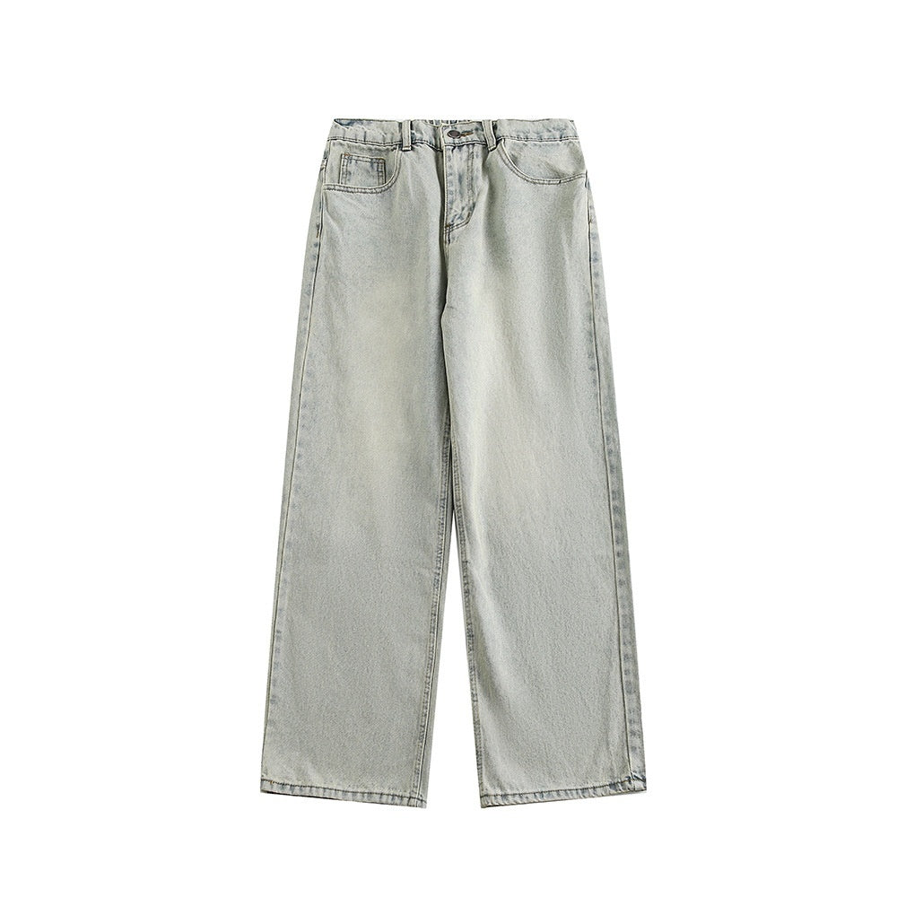 American Style Trend Washed Straight Jeans