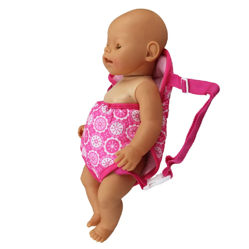 Doll Backpack for 43cm Dolls Mini Carry Bag Baby Born Suit Suitable 18 Inch Dolls American Girl&