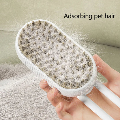 Portable Cat Steamy Brush Dog Massage Comb Electric Spray Cat Hair Brushes Retractable Handle Pet Hair Removal Grooming Brush