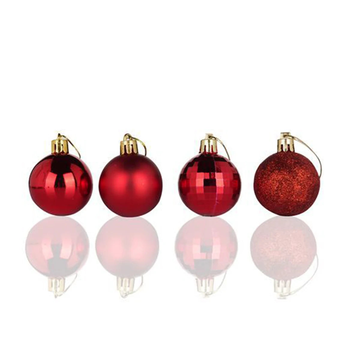 ~24PCS Christmas Balls ~Ornament 4cm Plastic Ball Bauble~ Xmas Tree Hanging