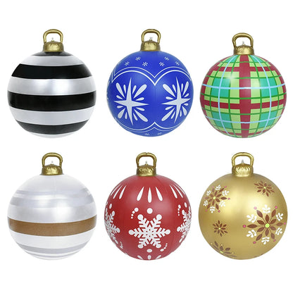 6pcs/box Christmas White Plastic Ball Christmas Tree Decoration