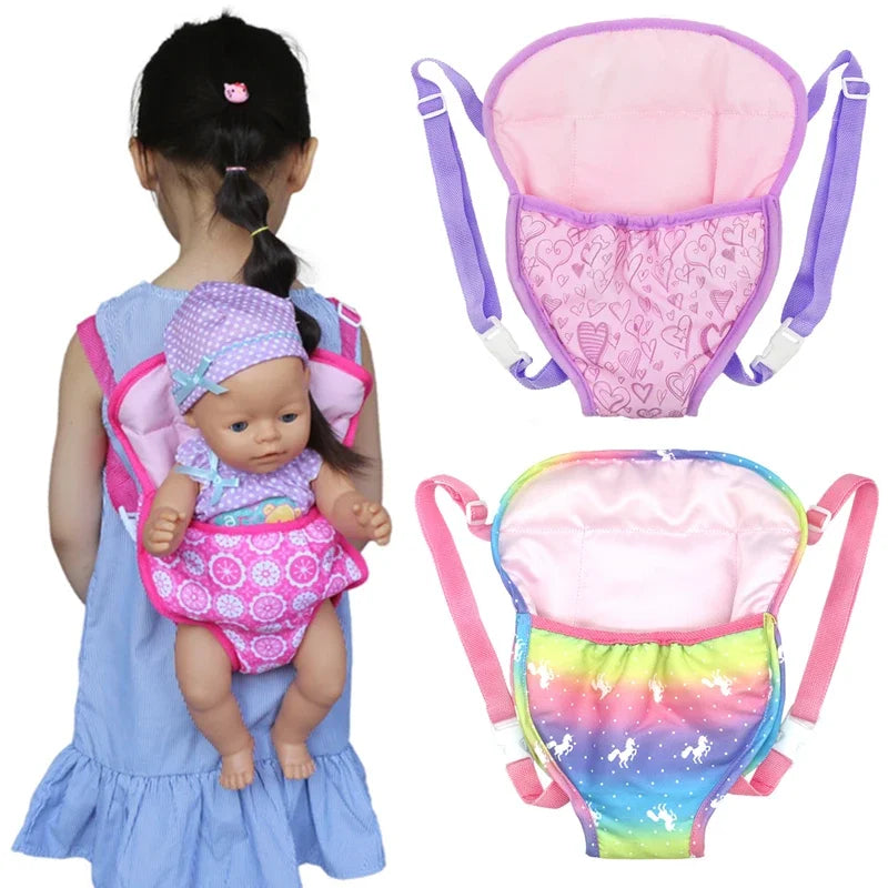 Doll Backpack for 43cm Dolls Mini Carry Bag Baby Born Suit Suitable 18 Inch Dolls American Girl&