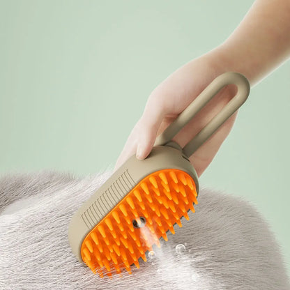 Portable Cat Steamy Brush Dog Massage Comb Electric Spray Cat Hair Brushes Retractable Handle Pet Hair Removal Grooming Brush