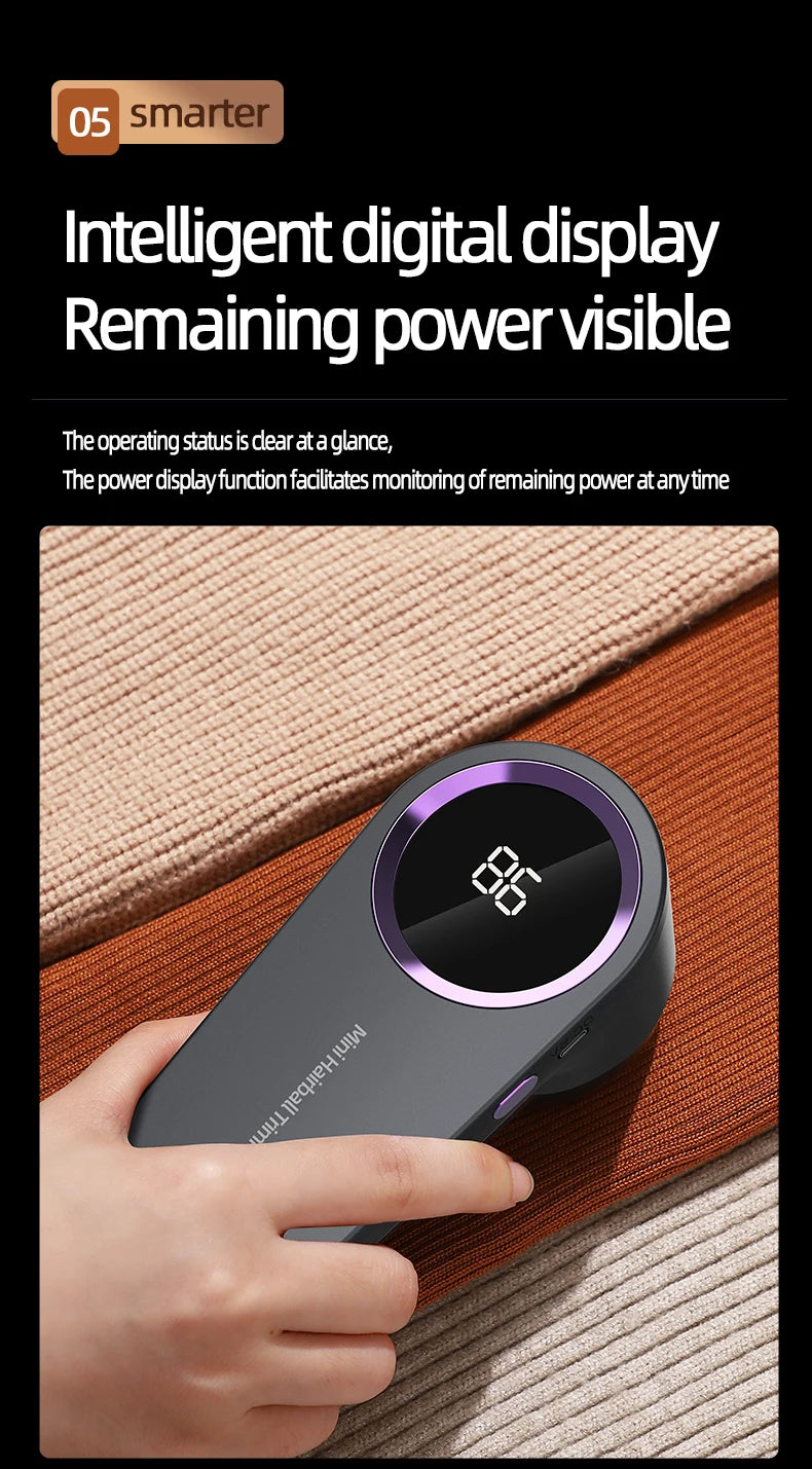 Xiaomi Youpin Electric Lint Remover – USB Fabric Shaver with LED Display