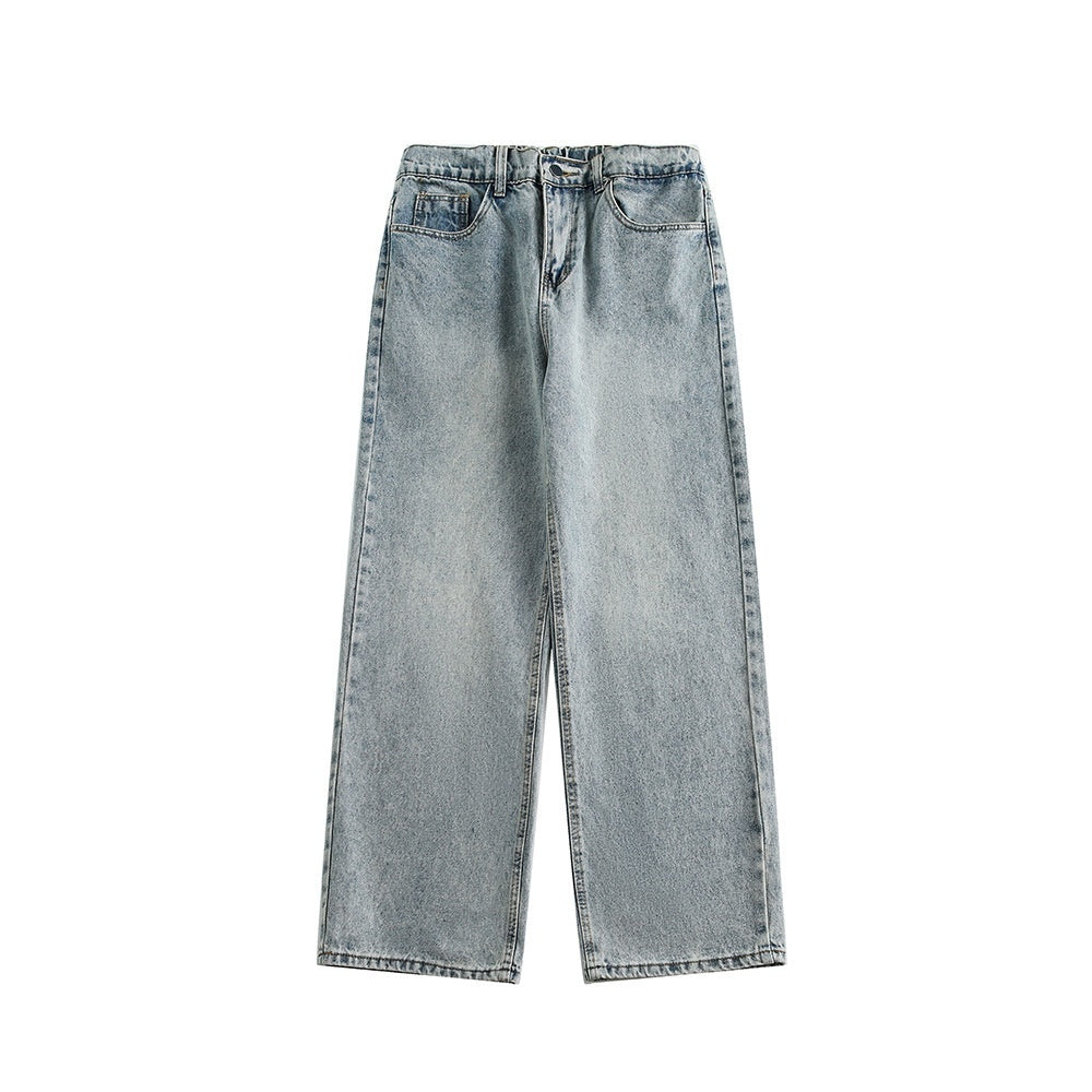 American Style Trend Washed Straight Jeans